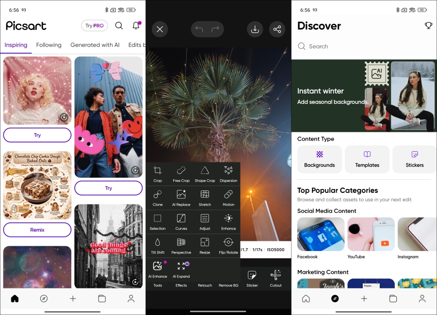 Picsart Photo Editing App for Android Screenshots