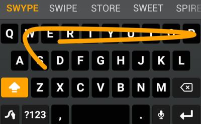 Swype keyboard