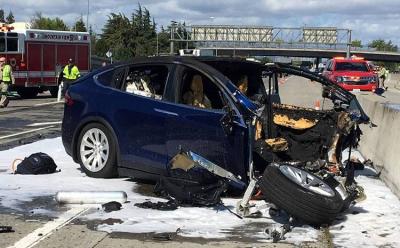 Tesla Model X crash March 2018 website