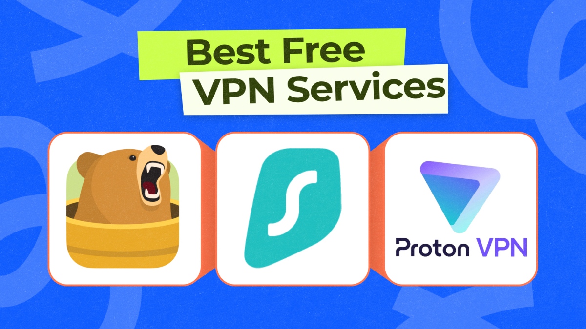 illustration featuring the icons of the best free VPN services online