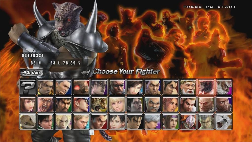 Tekken: Dark Resurrection Character Select Screen