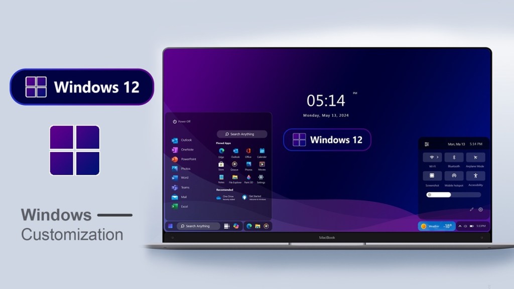 windows 12 rainmeter skin