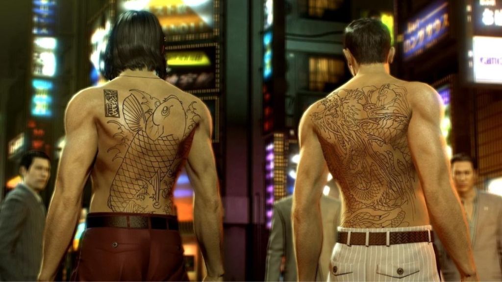 Kiryu and Majima in Yakuza 0