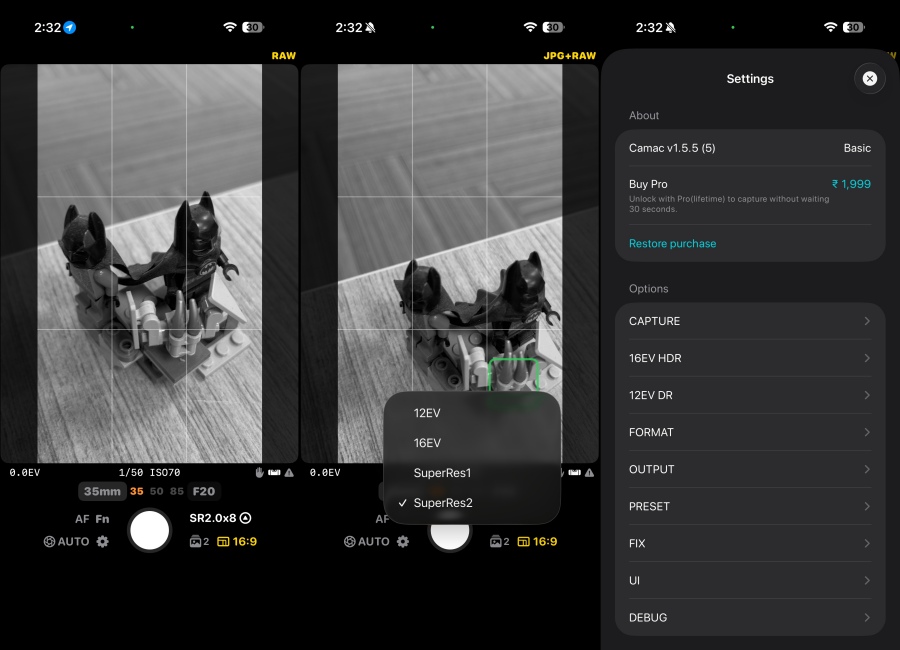 Camac Best iPhone camera app screenshots preview