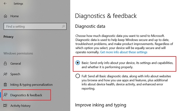 Change Privacy Settings