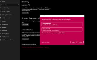 windows cloud reset, Cloud-Reset