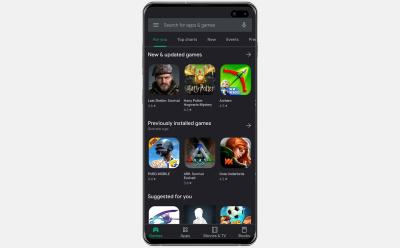 Play Store Dark Mode
