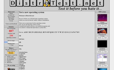 Linux Distros, Distrotest