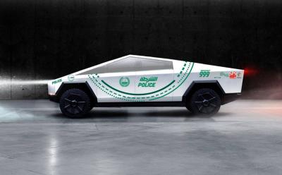 dubai police cybertruck