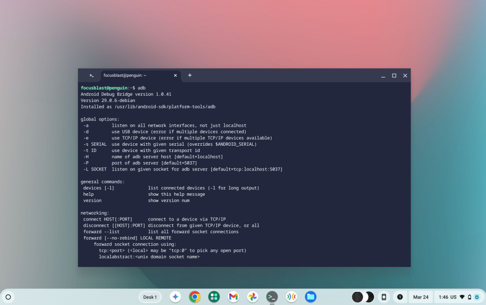 ADB Devices on ChromeOS
