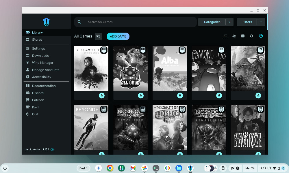 Heroic Games Launcher ChromeOS