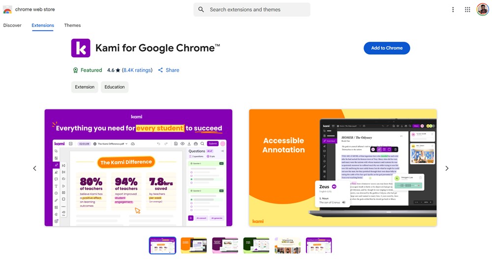 Kami extension chromeos
