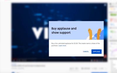YouTube Introduces Applause Button to Donate to Your Favorite Creators
