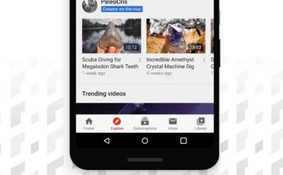 youtube gets explore tab