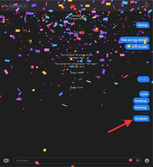 Message Effect How to Use iMessage Effects in macOS Big Sur | Beebom