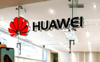 Huawei logo storefront shutterstock website