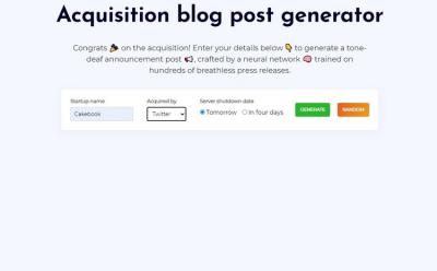 AI acquisition generator feat.
