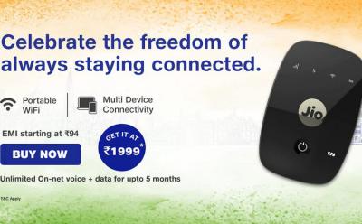 JioFi offer website