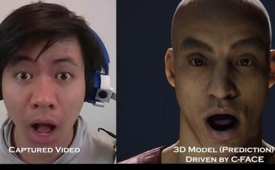 C-face facial tracking headphones feat.