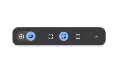 chromeos screen capture toolbar