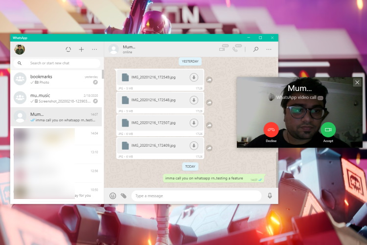 whatsapp video-voice calls beta on desktop and web