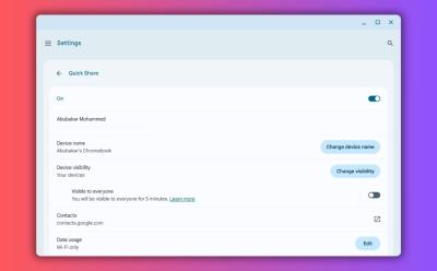 Chromebook Quick Share