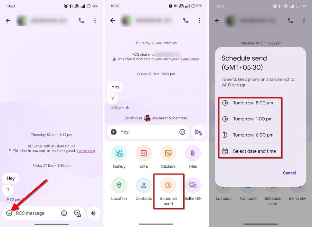 How to Schedule a Text Message on Android | Beebom