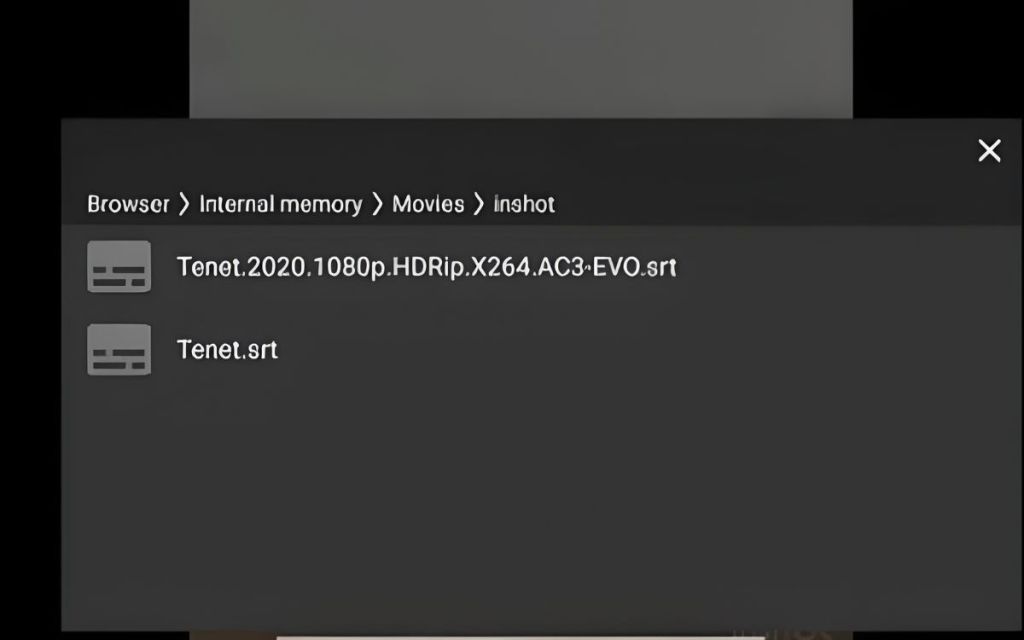 Select Subtitle File