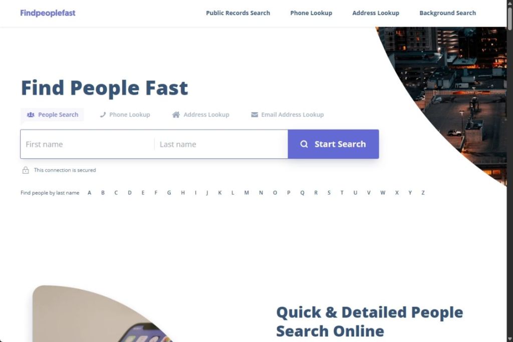 findpeoplefast homepage