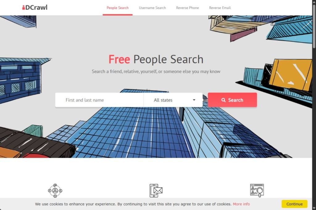 idcrawl website homepage