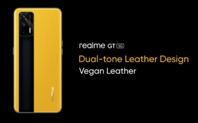 realme GT 5G leather design teased