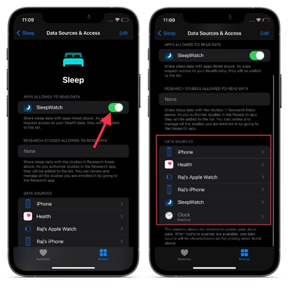 Take control of sleep data sources and access