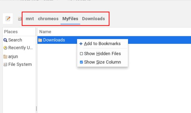 Accessing downloads on Linux