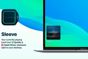 Sleeve for Mac Shows Currently Playing Music Track on Your Desktop