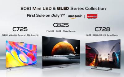 TCL C825, TCL C728, TCL C725 4K TVs Launched in India Starting at Rs. 64,990
