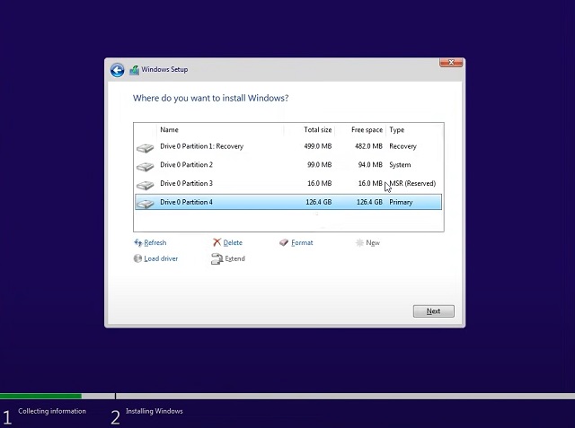 clean installation