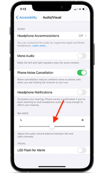 audio volume balance - left or right airpods not working