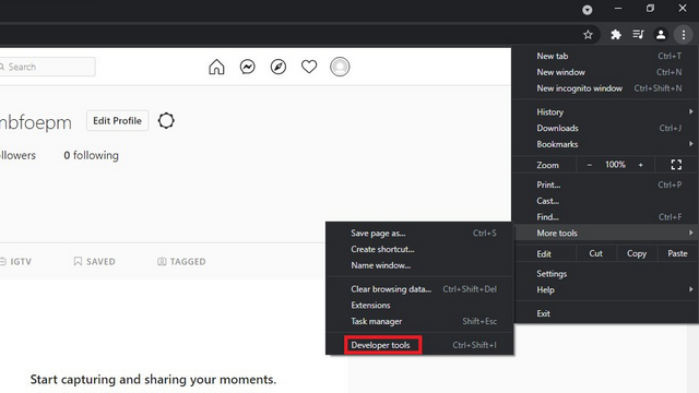 chrome developer tools