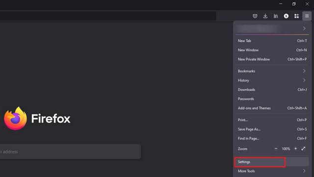 firefox settings