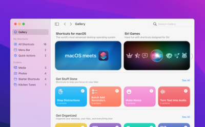 how to create shortcuts on macOS Monterey