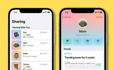 how to use health sharing in ios 15