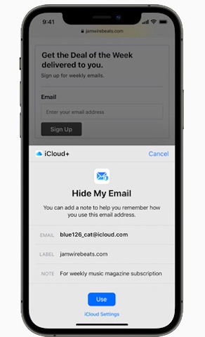 iCloud+ Hide My Email - 