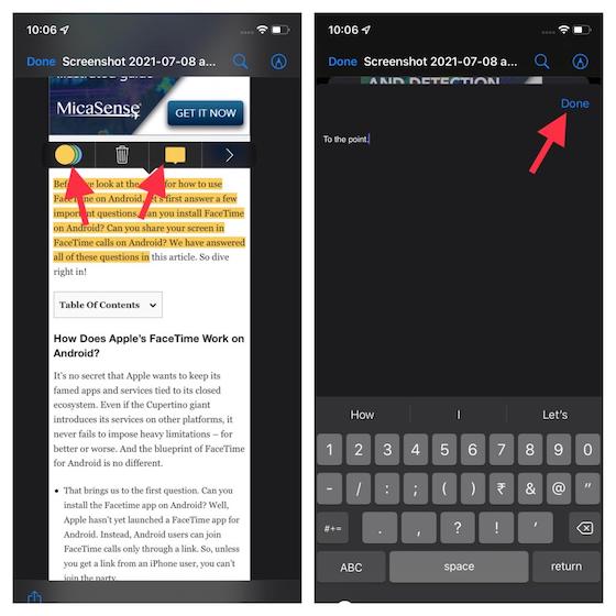 Add comment to highlighted text in PDF