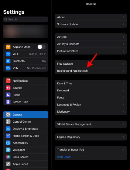 Background app refresh