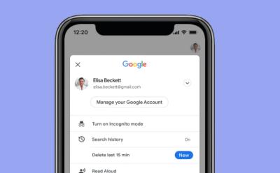delete last 15 minutes of google search history
