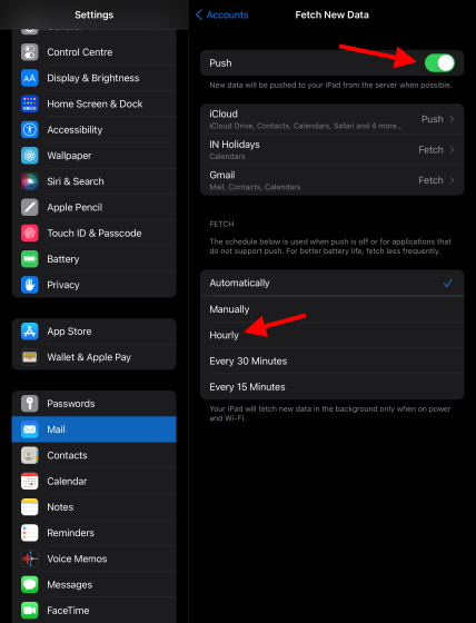 Email settings