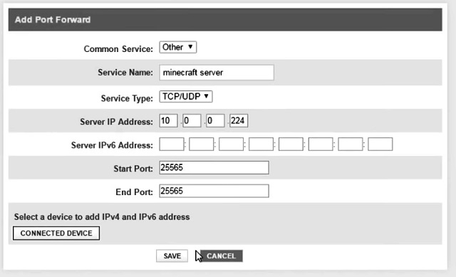 Minecraft Port Forwarding