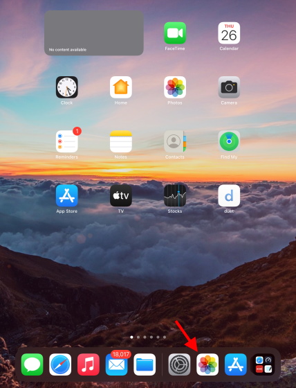 Photos app screenshot ipad