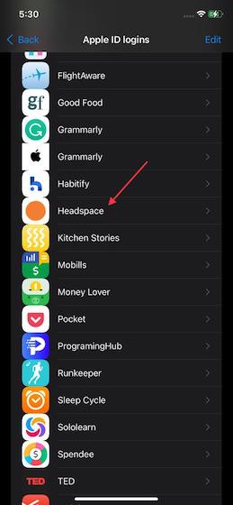 Select a specific app