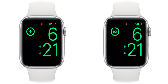check charging percentage on apple watch